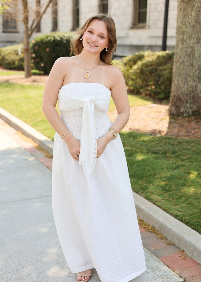 Savannah Maxi Dress - Off White - MerciGrace BoutiqueDress