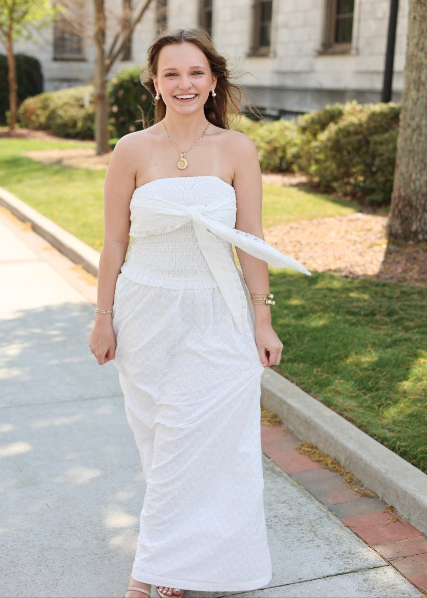 Savannah Maxi Dress - Off White - MerciGrace BoutiqueDress