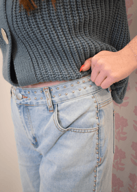 Savannah Studded Crop Flare Jeans - MerciGrace BoutiqueJeans