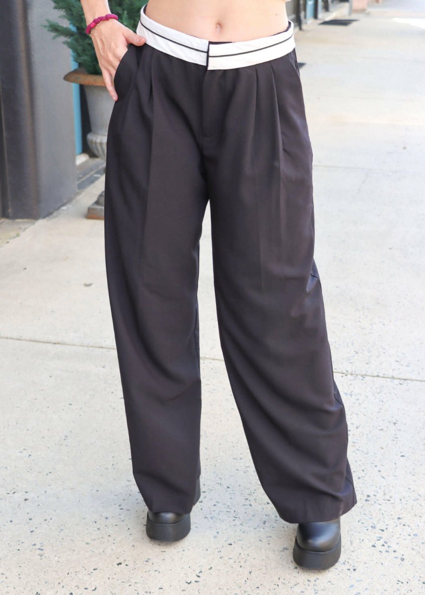 Say What You Want Wide Leg Pants - Black - MerciGrace BoutiquePants