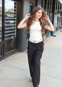 Say What You Want Wide Leg Pants - Black - MerciGrace BoutiquePants