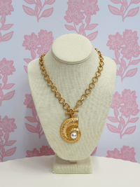 Sealife Theme Pendant Necklace Set - Ammonite/Gold - MerciGrace BoutiqueNecklace