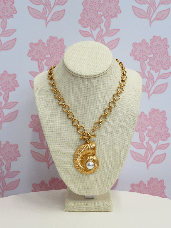 Sealife Theme Pendant Necklace Set - Ammonite/Gold - MerciGrace BoutiqueNecklace