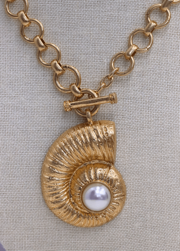 Sealife Theme Pendant Necklace Set - Ammonite/Gold - MerciGrace BoutiqueNecklace