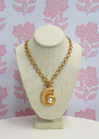 Sealife Theme Pendant Necklace Set - Ammonite/Gold - MerciGrace BoutiqueNecklace