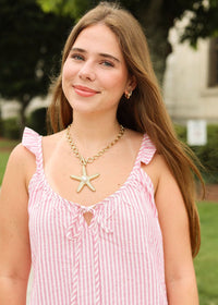 Sealife Theme Pendant Necklace - Starfish/Gold - MerciGrace BoutiqueNecklace