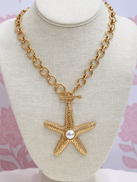 Sealife Theme Pendant Necklace - Starfish/Gold - MerciGrace BoutiqueNecklace