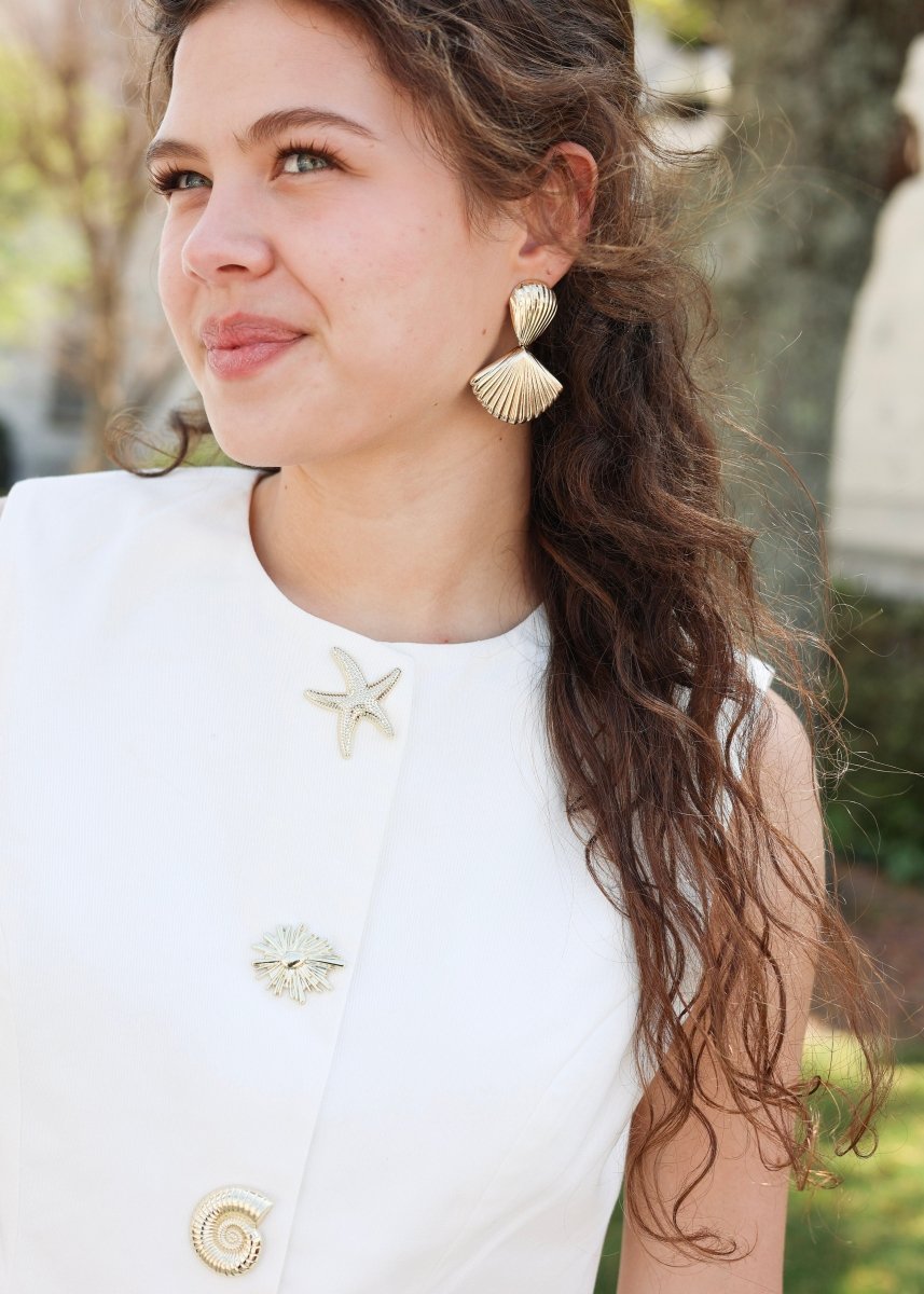 Seaside Shell Earrings - Gold - MerciGrace BoutiqueEarrings