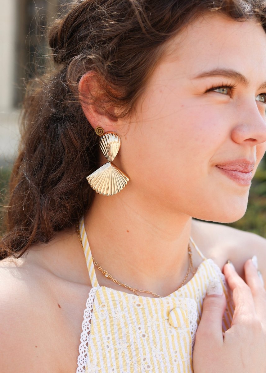 Seaside Shell Earrings - Gold - MerciGrace BoutiqueEarrings