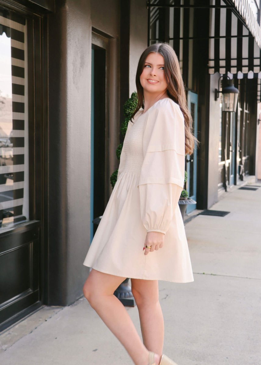 Shades On Mini Dress - Ivory - MerciGrace BoutiqueDress