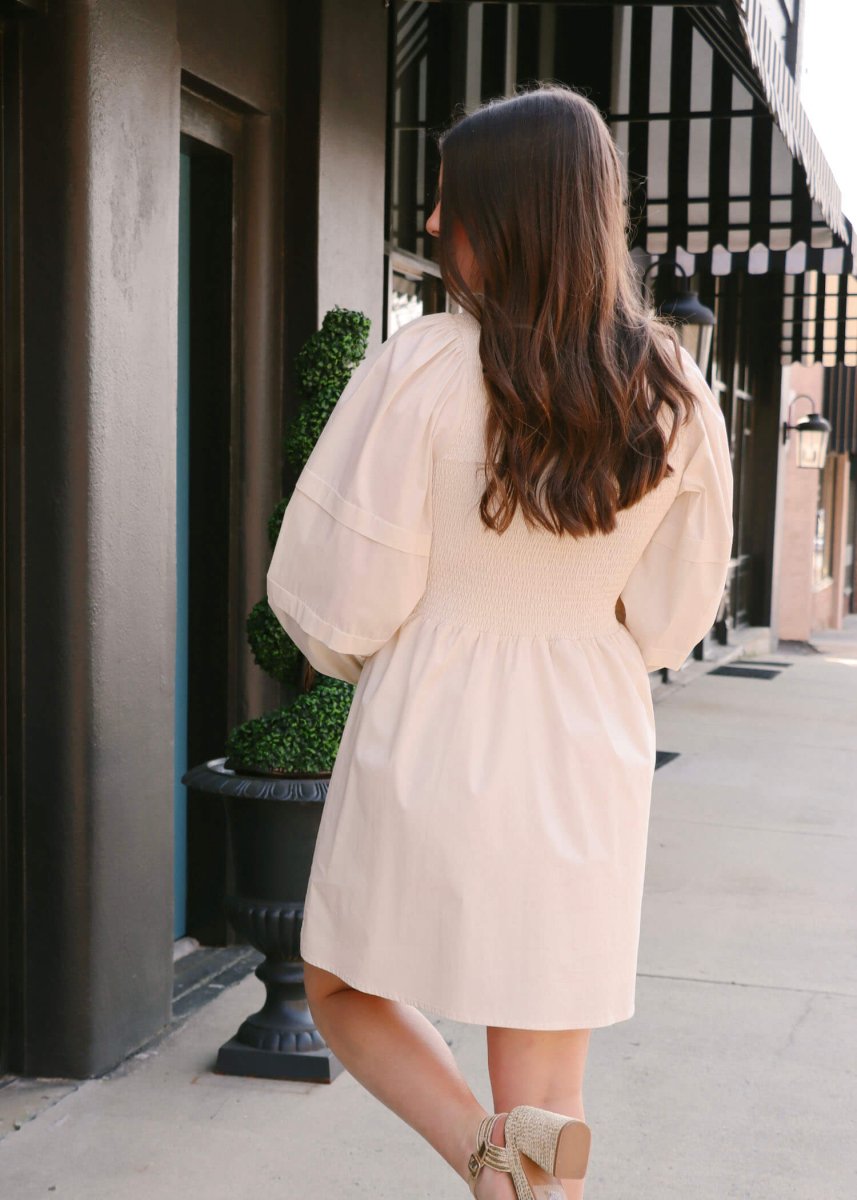 Shades On Mini Dress - Ivory - MerciGrace BoutiqueDress