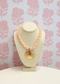 Shell PDT Bead Necklace - Pink/Gold - MerciGrace BoutiqueNecklace