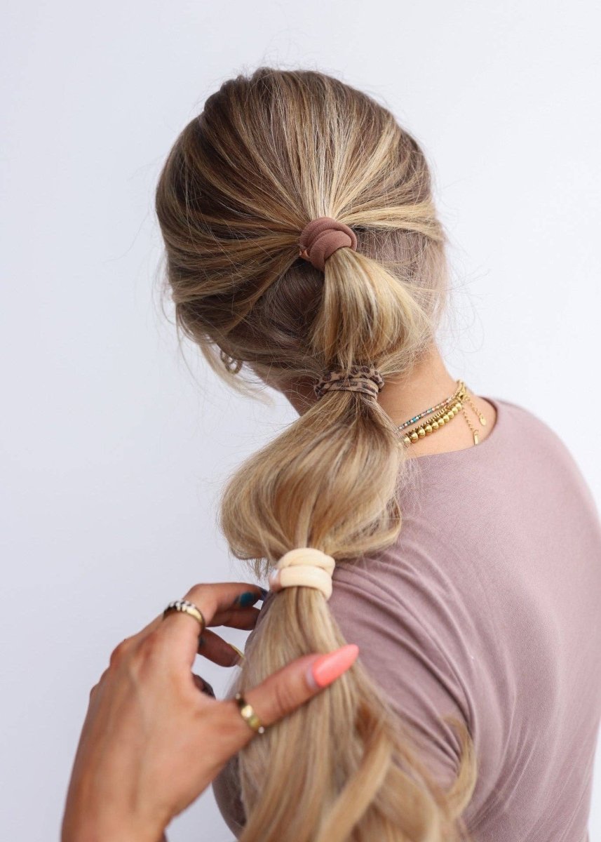 SKINNY HIGH INTENSI'TIES' PACK - NEUTRAL CHEETAH - MerciGrace BoutiqueHair Ties
