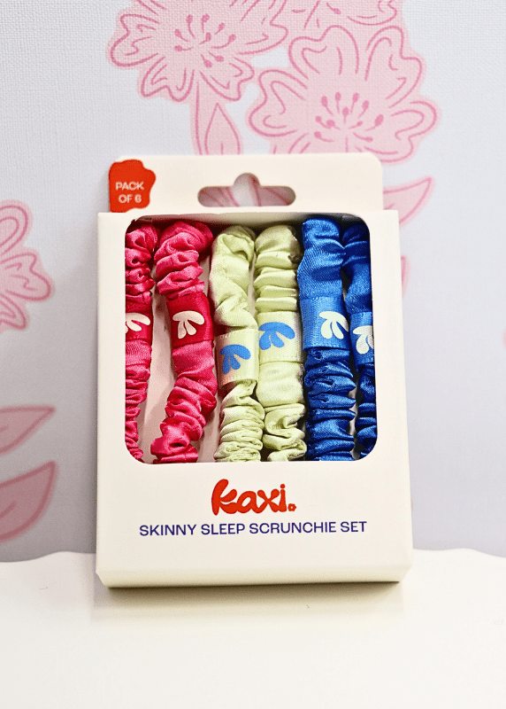 Skinny Satin Sleep Scrunchie Set - Colorful - MerciGrace BoutiqueAccessories