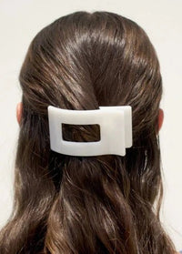 Small Flat Hair Clip - Coconut White - MerciGrace BoutiqueHair Clips