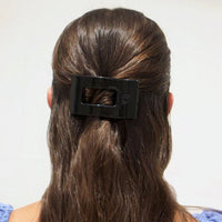 Small Flat Hair Clip - Jet Black - MerciGrace BoutiqueHair Clips