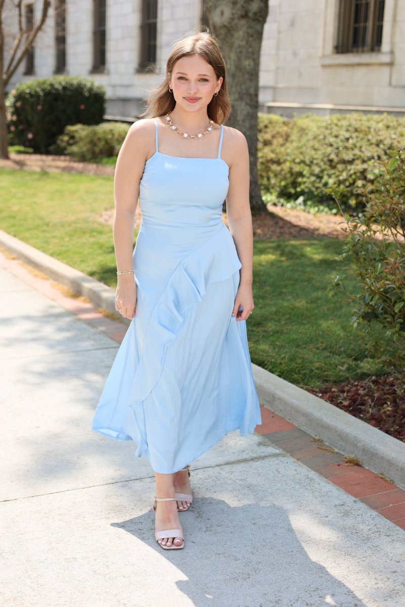 powder blue midi dress Something dramatic tulle dress Bridget Black Gingham Dress end wardrobe. Style:Groom