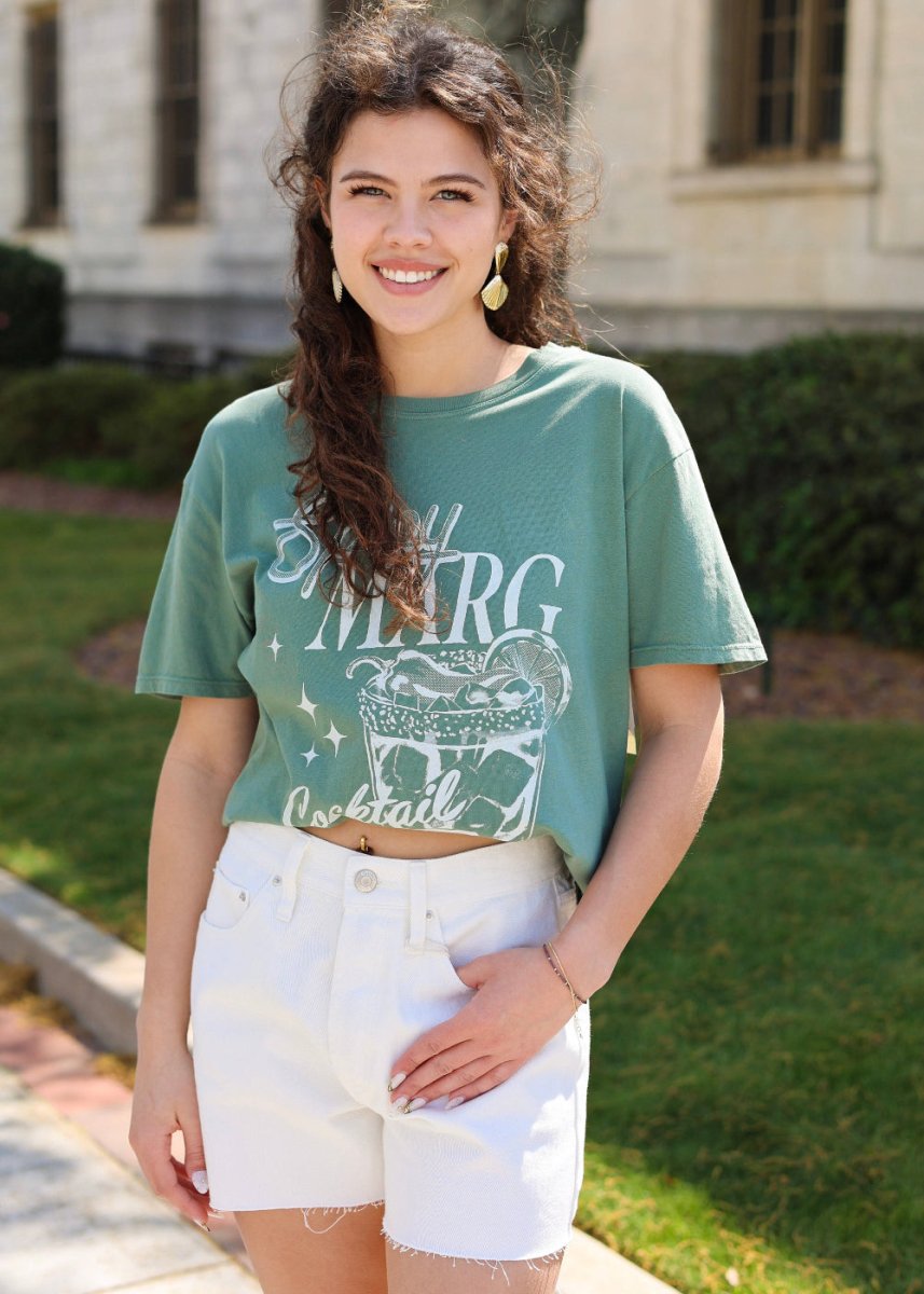 Spicy Marg Boyfriend Tee - Hunter Green - MerciGrace BoutiqueTshirt