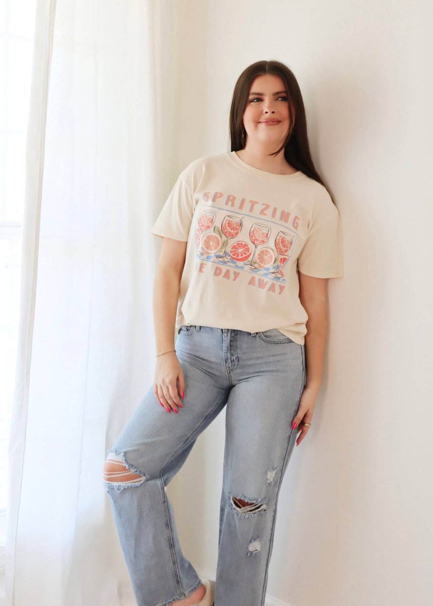 Spritz Boyfriend Tee - Sandshell - MerciGrace BoutiqueTshirt