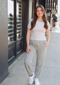 Stadium Jogger - Sage Green - MerciGrace BoutiqueSweatpants