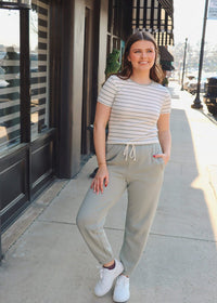 Stadium Jogger - Sage Green - MerciGrace BoutiqueSweatpants