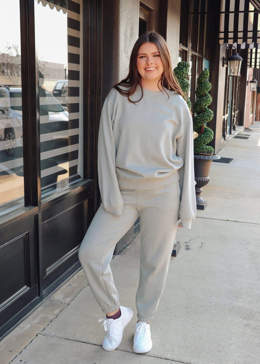 Stadium Jogger - Sage Green - MerciGrace BoutiqueSweatpants