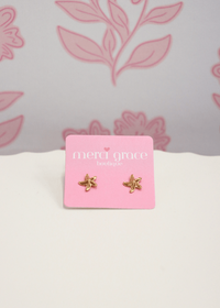 Starfish Metal Stud Earrings - Gold - MerciGrace BoutiqueEarrings