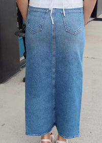 Stretch Classic Midi Skirt - Medium Denim - MerciGrace BoutiqueSkirt