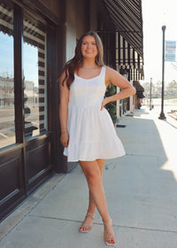 Sunset Dream Mini Dress - White - MerciGrace BoutiqueDress