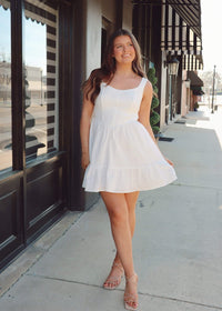 Sunset Dream Mini Dress - White - MerciGrace BoutiqueDress