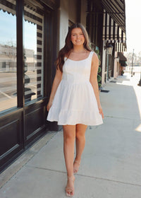 Sunset Dream Mini Dress - White - MerciGrace BoutiqueDress