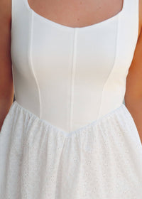 Sunset Dream Mini Dress - White - MerciGrace BoutiqueDress