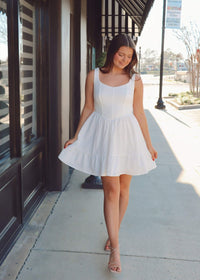 Sunset Dream Mini Dress - White - MerciGrace BoutiqueDress