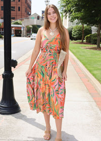 Sunset Ridge Pleated Midi Dress - MerciGrace BoutiqueDress