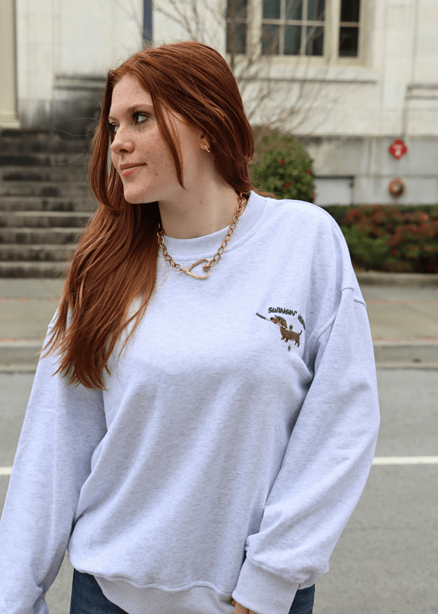 Swingin' Weenie Sweatshirt - Grey - MerciGrace BoutiqueSweatshirt