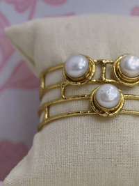 Talia Pearl Cuff - Gold - MerciGrace BoutiqueBracelet