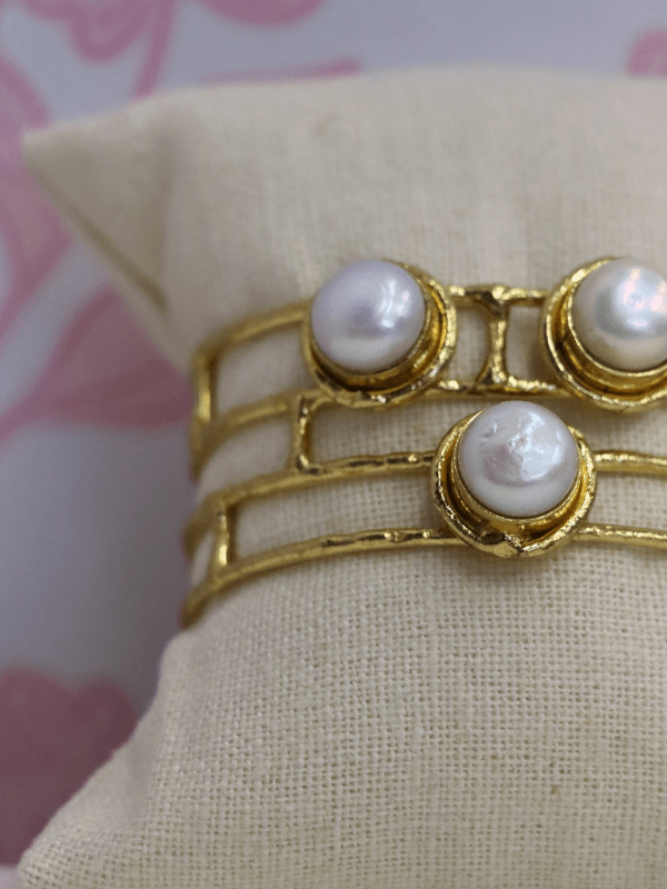 Talia Pearl Cuff - Gold - MerciGrace BoutiqueBracelet