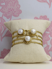Talia Pearl Cuff - Gold - MerciGrace BoutiqueBracelet