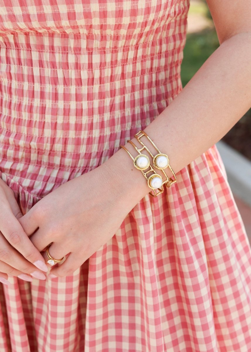 Talia Pearl Cuff - Gold