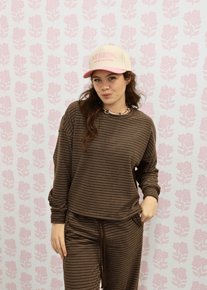 The Driftwood Stripe Lounge Top - MerciGrace BoutiqueTop