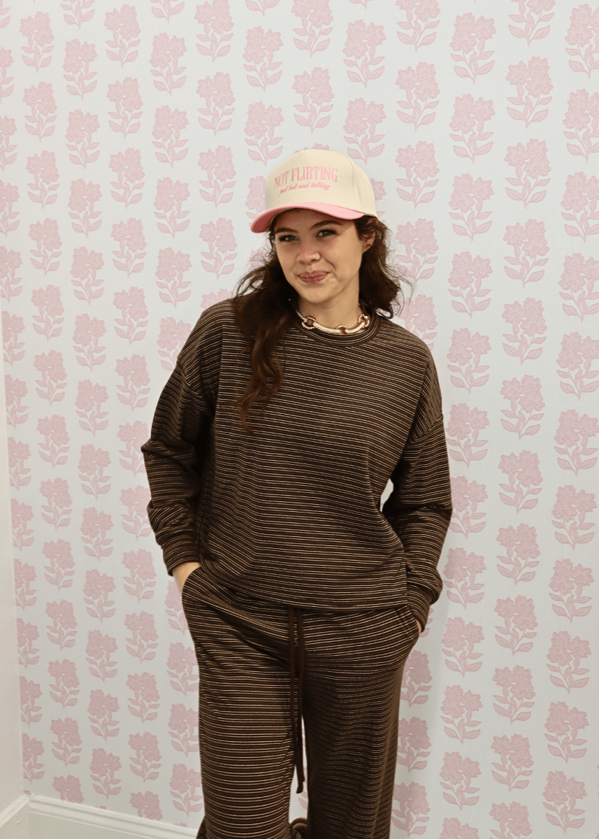 The Driftwood Stripe Lounge Top - MerciGrace BoutiqueTop