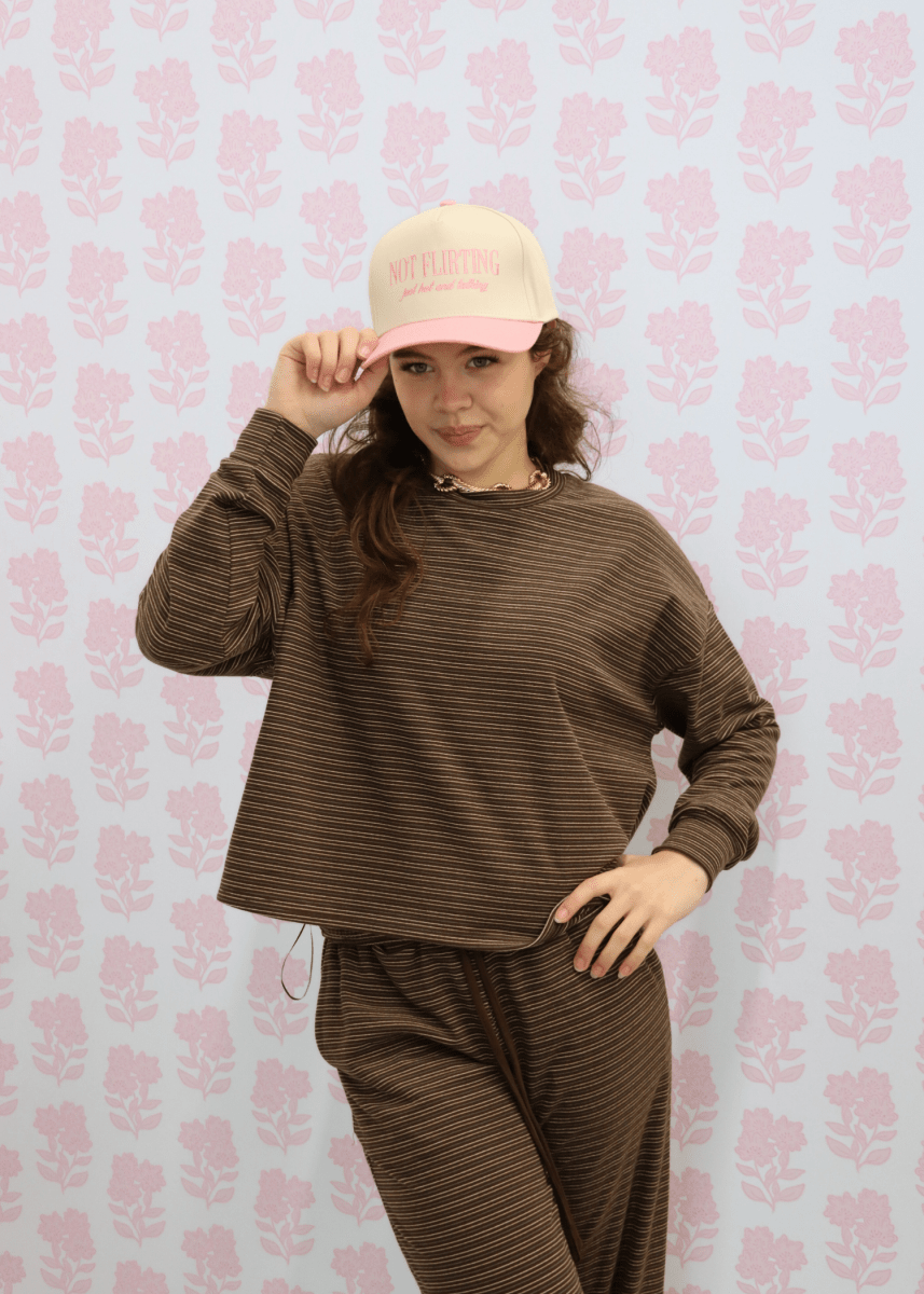 The Driftwood Stripe Lounge Top - MerciGrace BoutiqueTop