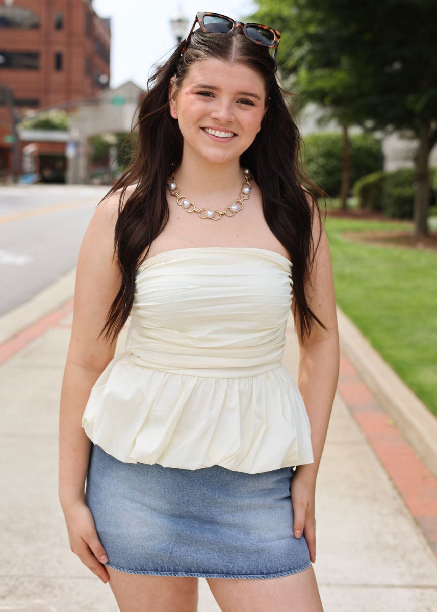 The Essential Denim Mini Skort - Medium Wash