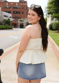 The Essential Denim Mini Skort - Medium Wash - MerciGrace BoutiqueSkort