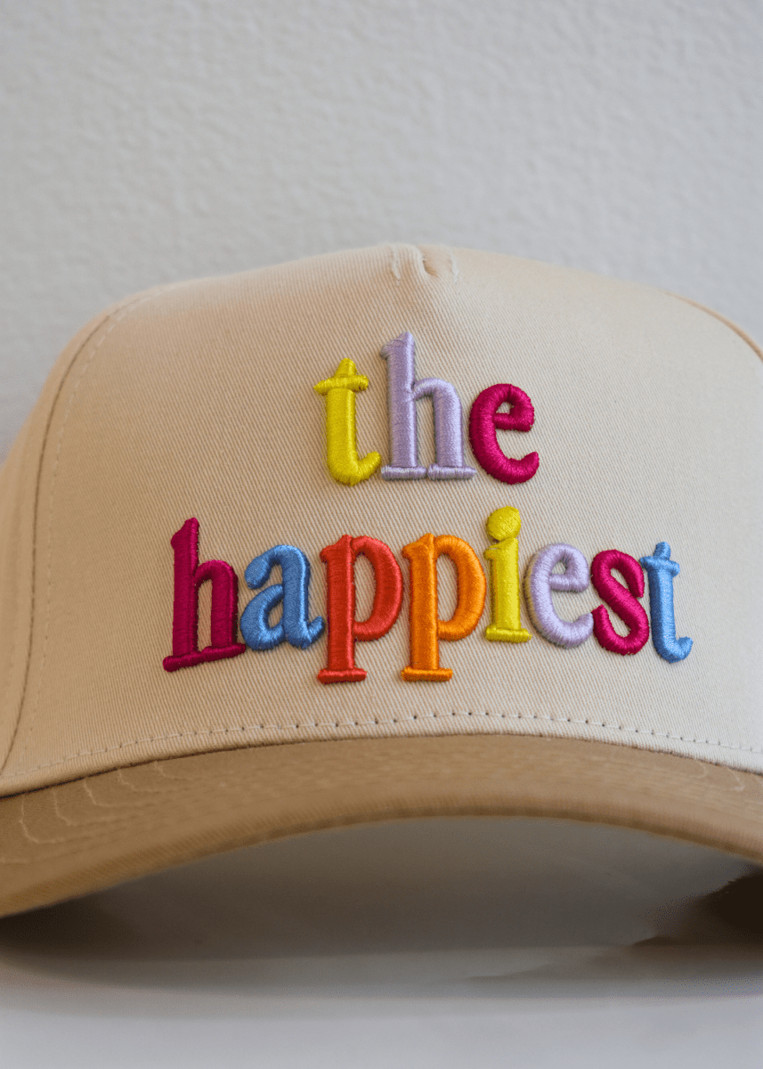 The Happiest Multicolor 3D Puff Trucker Hat - MerciGrace BoutiqueHat