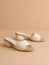 The Paloma Beige | Low Heeled Sandal - MerciGrace Boutique