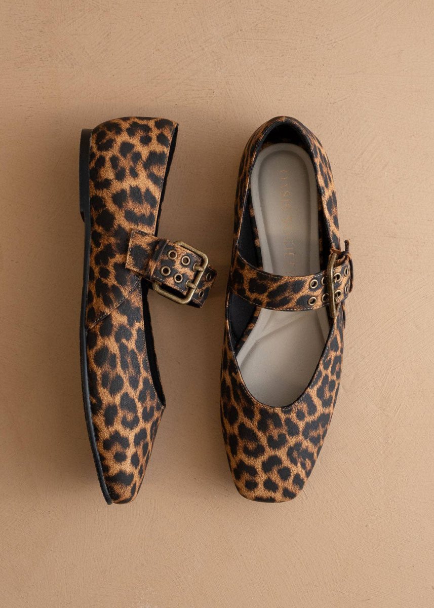 The Soho | Leopard Ballet Flat with Buckle