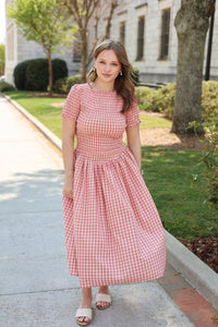 The Sweet Peony Gingham Dress - MerciGrace BoutiqueDress