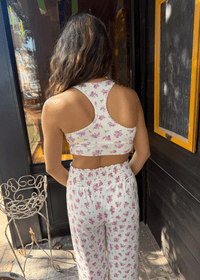 Tia Ditsy Tank Bra- Bone