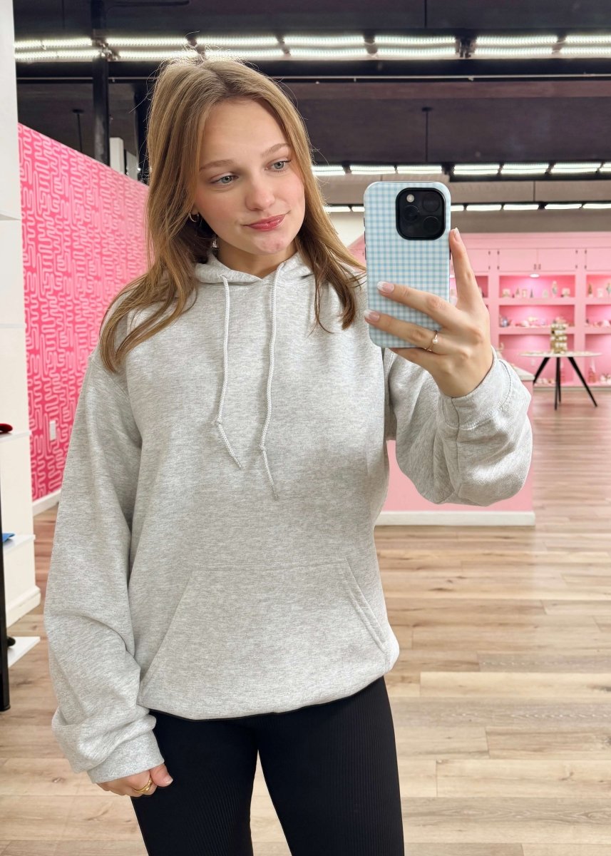 Tis the Season, To Know The Reason Hoodie - Gray/Red - MerciGrace BoutiqueSweatshirt